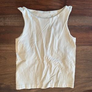 Free People Green Fitted Sleeveless Tank Top